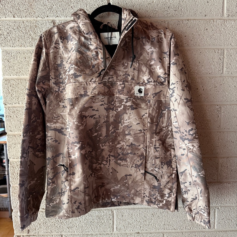 Carhartt Nimbus Camo Hooded Jacket Windbreaker Anorak NWOT Size Small